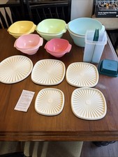 TUPPERWARE 80 ANNIVERSARY SERVALIER 12 PIECE SET ONE TOUCH BOWLS Unused picture