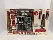 LEMAX Heritage Furniture Store Fiber Optic Lighted Christmas Building - Working picture