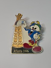 Olympic Lapel Pin Atlanta 1996 AT&T Izzy Hard Hat Communications Tower 172/1000 picture