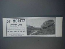1913 Swiss Federall Railways Ad - St. Moritz picture