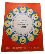 Vintage Bullock's Los Angeles Story of Christmas Carols Illustrated Music 1950s picture