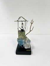 Hanzelka 1972 Vintage MCM Rock and Metal Well with Bucket Sculpture picture