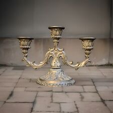 Vintage 3 Tier Ornate Metal Taper Candle Stick Holder - Beautiful 🕯️ picture