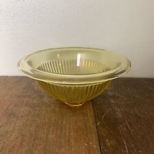 Federal Glass Yellow Vertical Ribbed Depression Rolled Rim Mixing Bowl picture