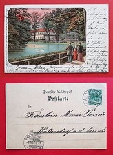 Litho Postcard Zittau 1900 Weinaupark (20617 picture