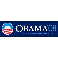 Barack Obama 08 2008 Presidential For President Replica Campaign Bumper Sticker picture