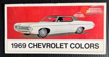 Original 1969 Chevrolet Factory Paint Chip Colors Folder Brochure w/Corvette picture