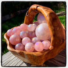 Angel Aura Rose Quartz Crystal Sphere, Many Sizes 30mm to 60mm, Brazil picture