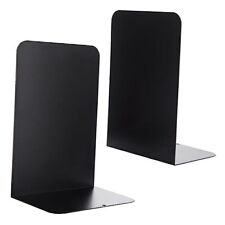 2pcsMetal Book Ends Book Ends Decorative Bookends Book Ends for Shelves Black picture