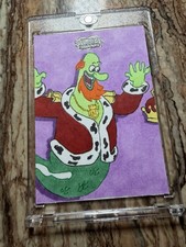 2025 Topps Chrome SpongeBob SquarePants King Neptune Sketch Card One of One 1/1 picture