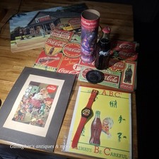 Lot of Coca-Cola memorabilia Some vintage Sprite boy Bottle Watch Mats picture