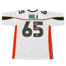 Martin Bibla Autographed Miami (White #65) Custom Stitched Jersey - JSA picture