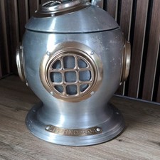 Vintage Diving Helmet Livorno 1894 Ice Bucket Pewtertone Olde Tankardware Hong k picture