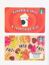 2023 FALL Into Fall Pumpkin & Spice Starbucks Gift Card Set #6301 picture