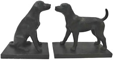 Labrador Dogs Art Bookends, Antique Effect, Copper, Polyresin, 7