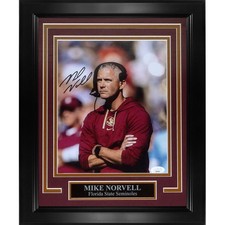 Mike Norvell Autographed Florida State FSU Seminoles Deluxe Framed 8x10 Photo - picture