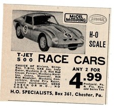 1965 HO Specialists Chester PA selling AURORA Model Motoring T-Jets Vintage Ad picture