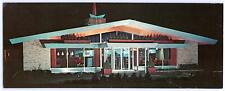 1950's SOUTH BEND INDIANA HOLLY HOUSE RESTAURANT AT NIGHT PANORAMIC POSTCARD picture