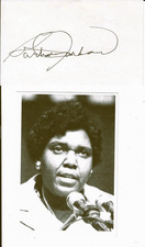 BARBARA JORDAN HAND SIGNED 5X3 NOTE CARD FIRST AFRICAN AMERICAN TEXAS SENATE COA picture