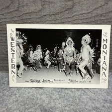 Flathead Indian Sundown Dance Hot Springs MT RPPC Real Photo Postcard picture