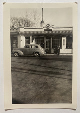 Vtg 1940 Texaco Gas Station Hamilton OH Photo Schneider's 1939 Plymouth Car picture