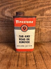 Vintage Firestone Tar and Road Oil Remover 8oz Can picture