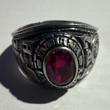 Vintage 1967 Indiana University IU Class Ring Red Stone 6g Collegiate Ring picture