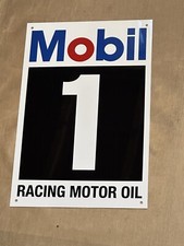 Mobil 1 Mobilgas  Mobiloil Racing Motor Oil Metal Sign Top Quality picture