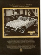 1975 MG MGB Vintage Magazine Ad  British Leyland picture