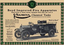 1913 Boyd Kanawha Fire Truck Dunmore, PA NEW USA Steel Sign: 24