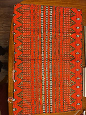 Vintage Indonesian Minangkabau Songket Textile Handwoven Gold Thread 35” x 22” picture