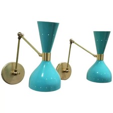 1950 Mid Brass Antique Wall lamp Italian Stilnovo kalmar Sputnik Light Sculpture picture