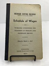 1947 Michigan Central Railroad Schedule of Wages NYCRR Trainmen  RR Railway picture