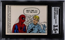 1966 Donruss Marvel Super Heroes #34 SPIDERMAN Fly The Kite SGC 3.5 picture