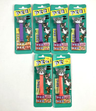 PEZ Tom Cat – Tom & Jerry – Lot of 6 – Euro Bonbons MOC – Purple & Orange Stems picture