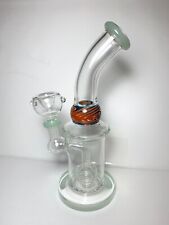 8.5'' Inch Beautiful and Heavy  Glass Water Bong Bubbler Hookah With Glass Bowl picture