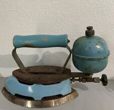 Vintage Coleman Instant - Lite model #4A Blue Enamel 1930s Gas Steam Iron picture