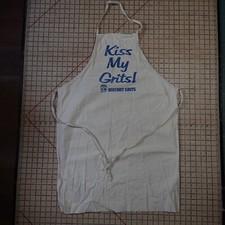 Vintage 60s ‘Kiss My Grits’ Quaker Oats Instant Grits Advertising Apron picture