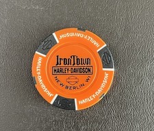 Harley Davidson Iron Town New Berlin, WI (Orange and Black)Poker Chip picture