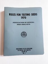 Assoc of Official Seed Analysis Rules for Testing Seeds 1970 Binder  picture
