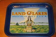 VINTAGE LAND O' LAKES SWEET CORN BUTTER METAL TRAY RETIRED LOGO picture
