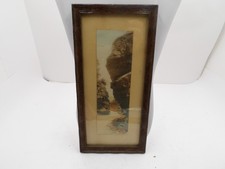 Vintage Antique Williams Canyon Colorado The Narrows Framed Hand Colored Photo picture