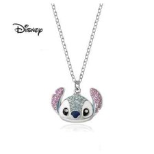Disney Stitch necklace with Simulated sapphire accents picture