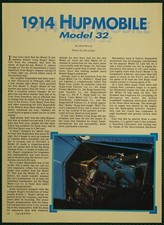 1914 Huppmobile Model 32 Profile Specs Vintage Pictorial Article 1984 picture