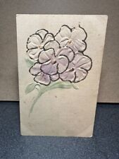 Vintage Postcard Beautiful Purple Flower  Floral Embossed Artwork picture