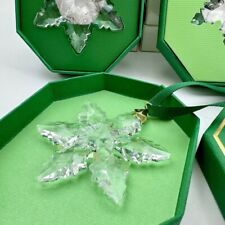 new White Snowflake Crystal Annual Ornament Limited  with Gold Metal 5661079 picture
