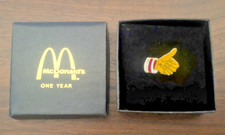 McDonalds Thumbs Up One Year Employee Service Award Lapel Pin with Original Box picture
