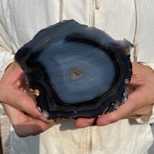 2.5lb Natural banded agate quartz crystal rough mineral specimen healing picture