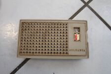 Vintage 1962 Sylvania 4 Transistor Radio # 4P19WD works needs battery box holder picture