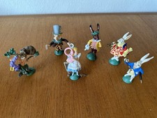 VTG ALICE IN WONDERLAND VINYL PVC 6 FIGURE SET 1990 HAMILTON GIFTS picture